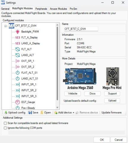 MobiFlight Firmware Installation Guide — | CoreFlightTech